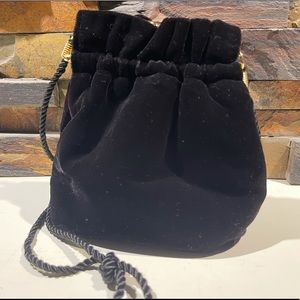 Vintage Women’s black velvet evening bag